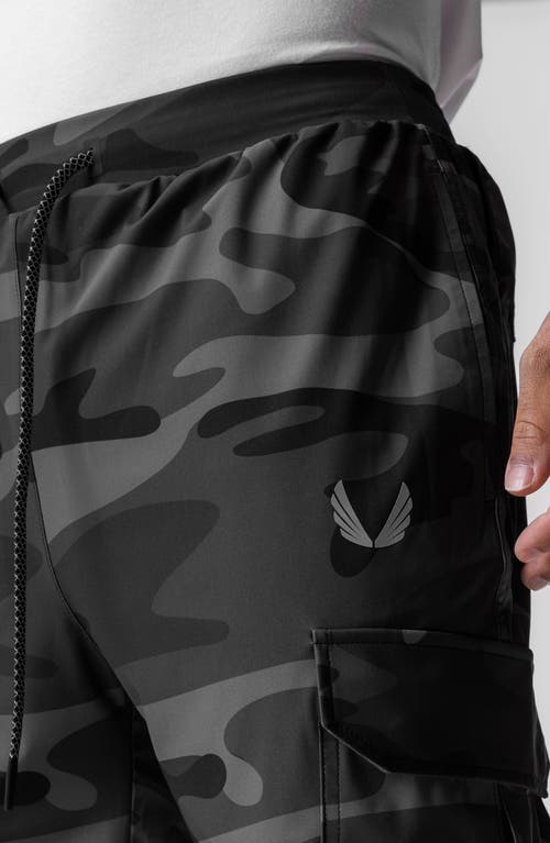 Shop Asrv Tetra-light Cargo Joggers In Black Camo Reflective