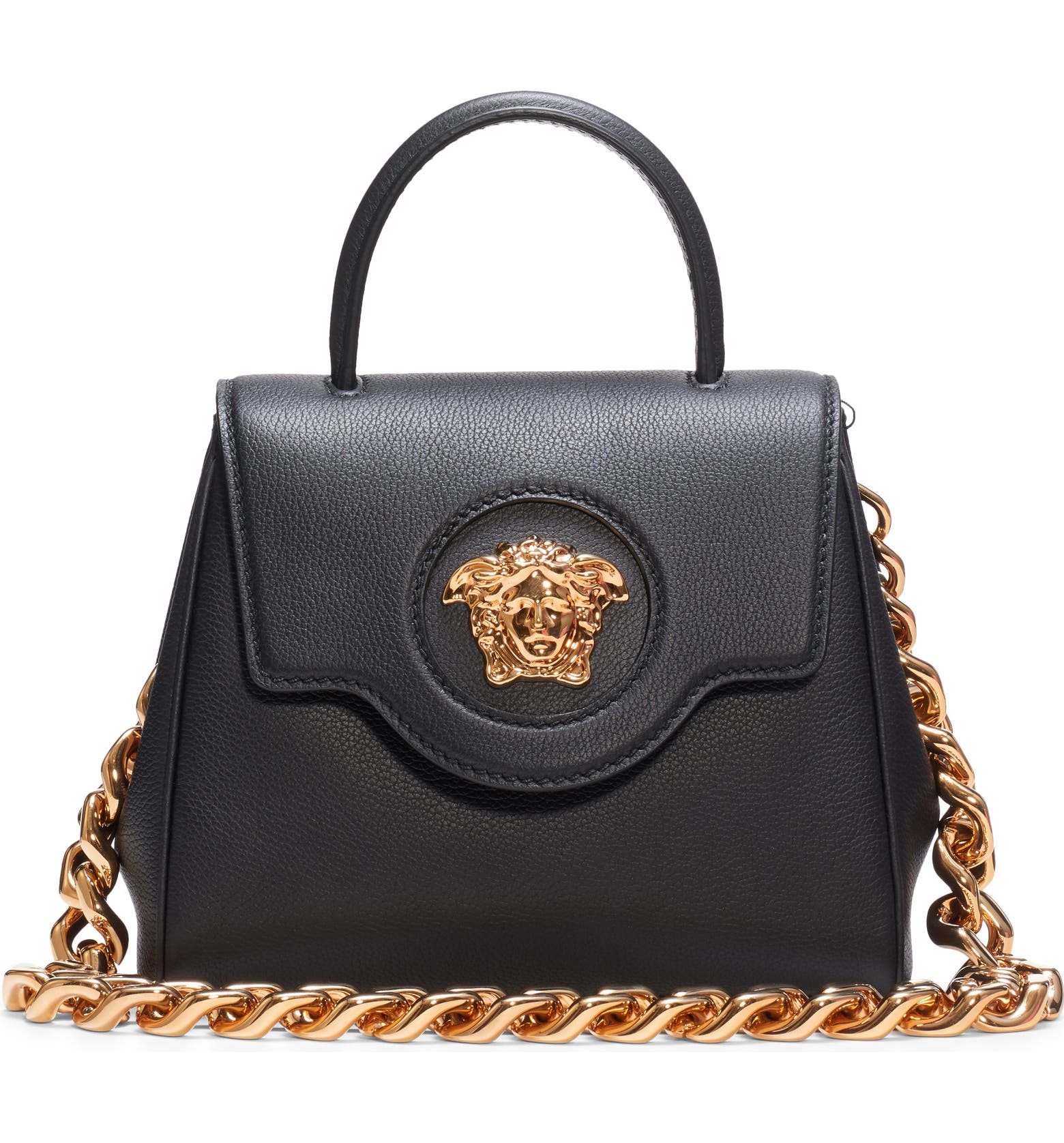 Black Versace La Medusa Small Handbag 
