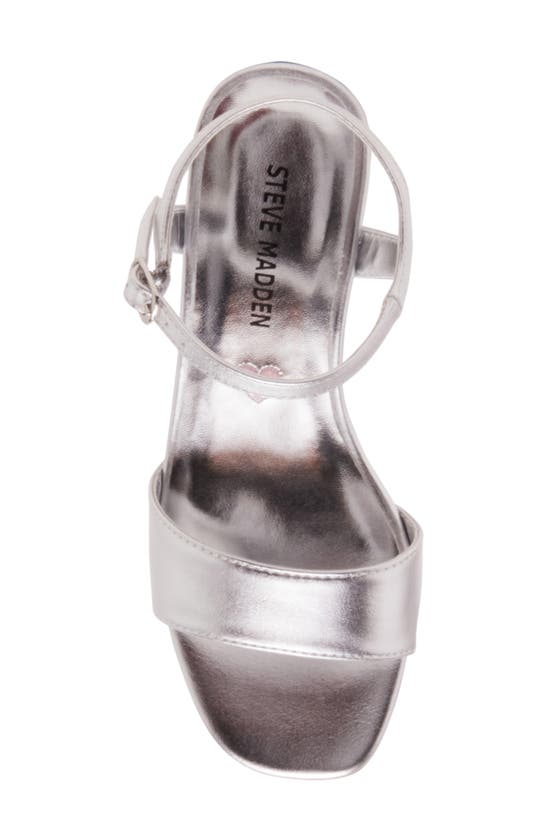 Shop Steve Madden Kids' Jlastly Espadrille Wedge Sandal In Silver