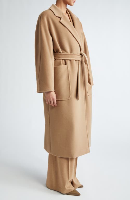 Max Mara Locri Wool & Cashmere Belted Coat In Camel