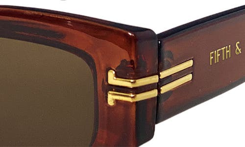 Fifth & Ninth Wren 52mm Polarized Geometric Sunglasses In Brown/brown