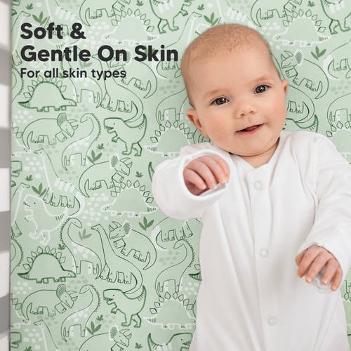 Keababies Soothe Fitted Crib Sheet In Dinodood