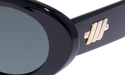 Le Specs Nouveau Vie 50mm Oval Sunglasses In Black