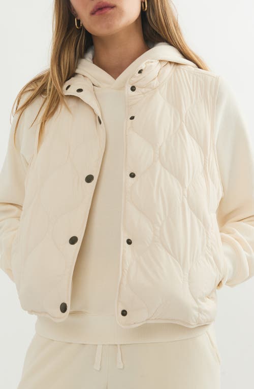 Shop Marine Layer Sophia Quilted Vest In Whitecap