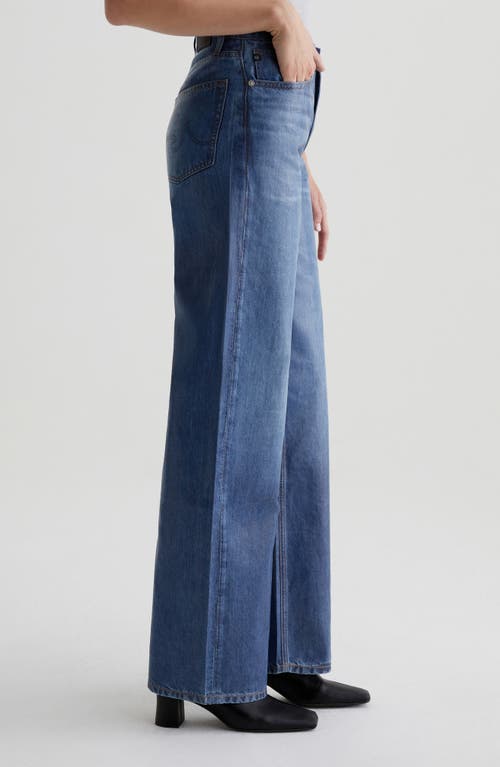 Shop Ag Kora High Waist Wide Leg Jeans In Coated Northern Lights