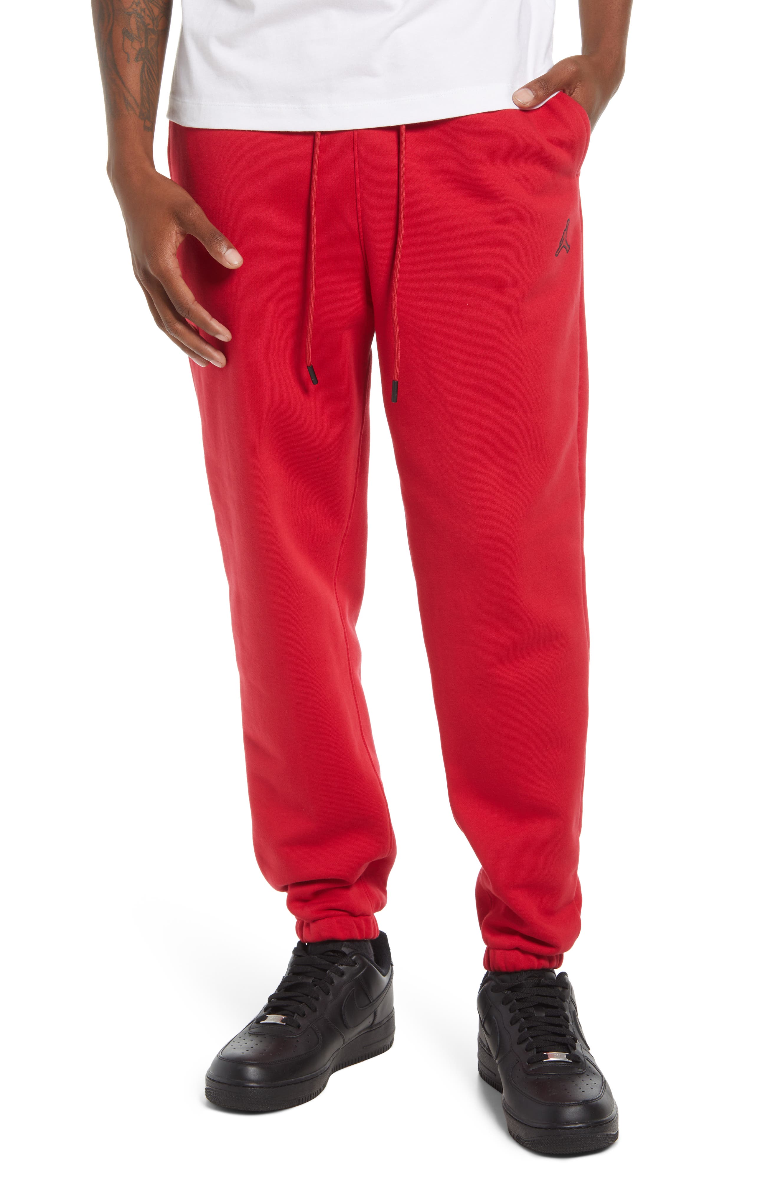 Red sweatpants joggers Clearance