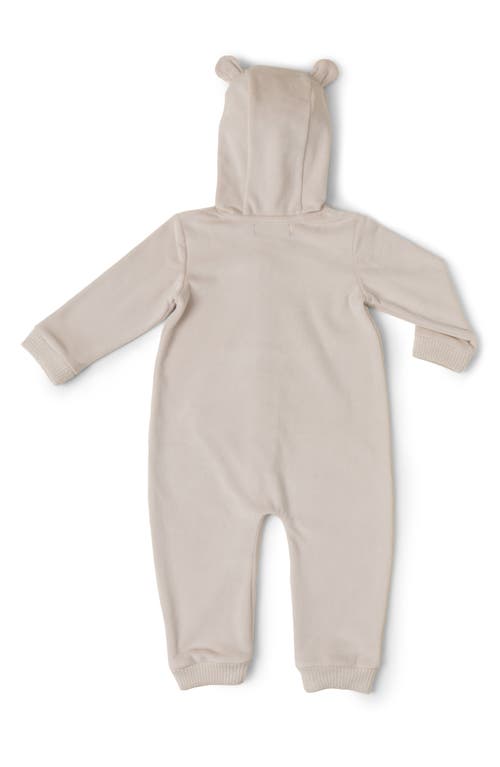 Shop Barefoot Dreams Luxechic® Baby Bear Jumpsuit In Stone