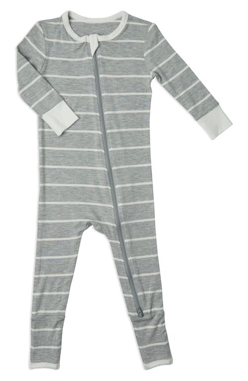 Shop Baby Grey By Everly Grey Convertible Zip Romper In Heather Grey Stripe