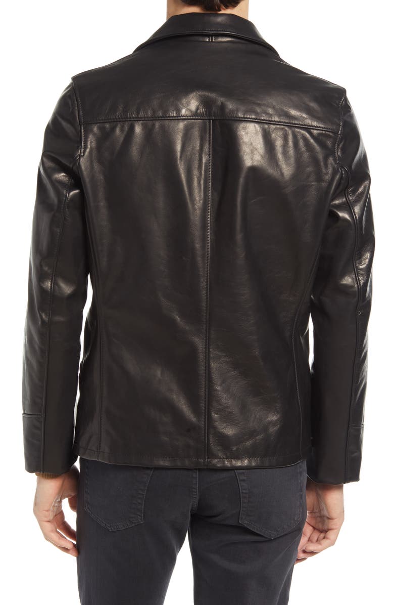 Schott NYC Cowhide Leather Car Coat | Nordstrom