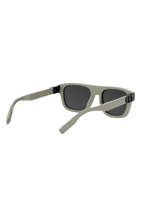 Shop Dior Cd Icon S3i 55mm Square Sunglasses In Shiny Beige / Smoke Mirror