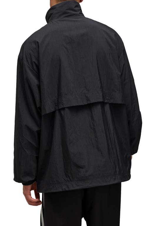 Shop Y-3 3-stripe Recycled Polyamide Anorak In Black