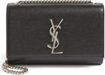 Ysl white bag online silver chain