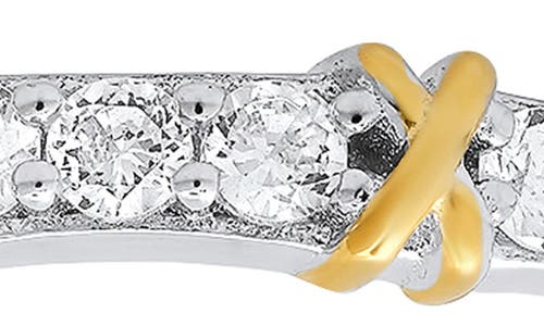 Queen Jewels Cubic Zirconia Stacking Ring In Two-tone