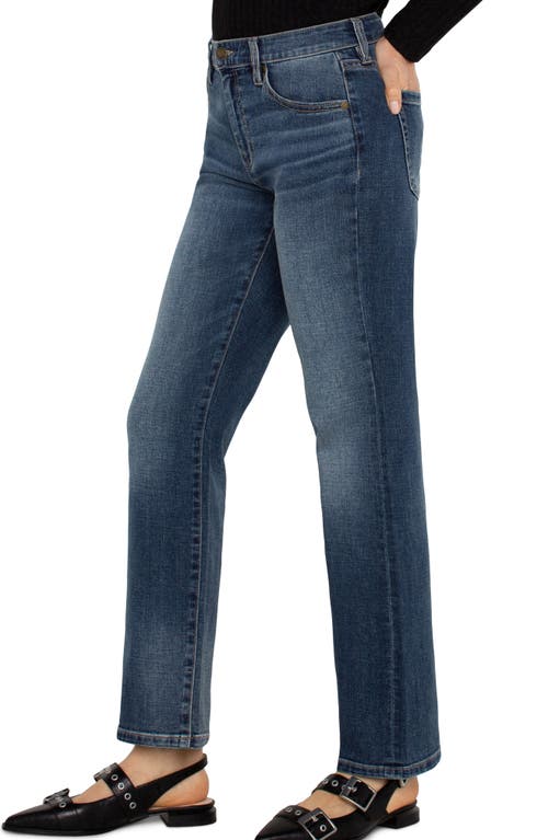 Shop Liverpool Kennedy Mid Rise Straight Leg Jeans In Morgan City