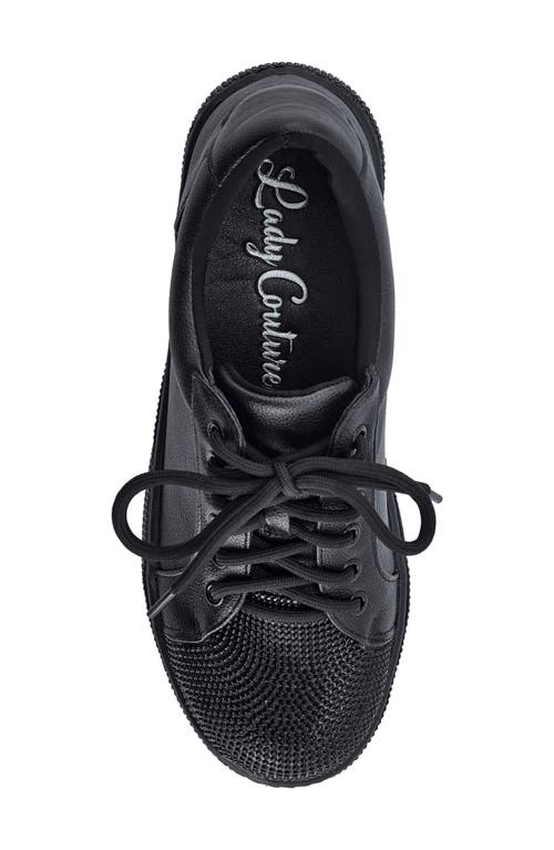 Lady Couture Legend Rhinestone Sneaker In Black