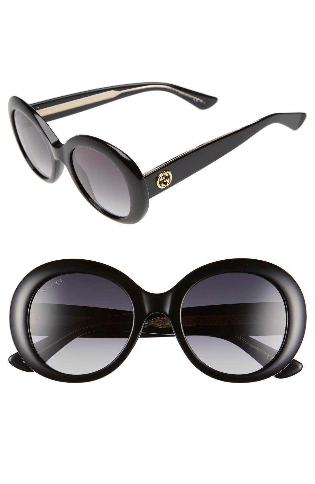 gucci 51mm round sunglasses
