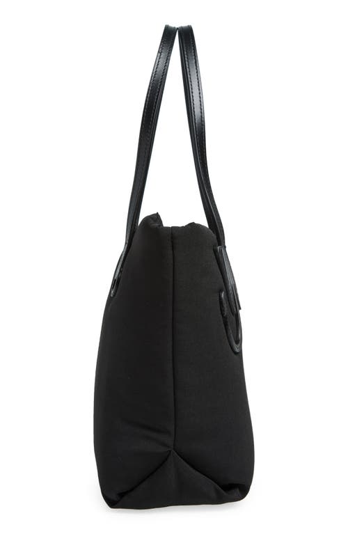 Jw Anderson Puffy Anchor Shopping Bag With Top Handles In Black