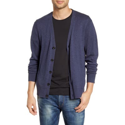 John Varvatos Star Usa Madison Cotton & Yak Hair Cardigan, Blue