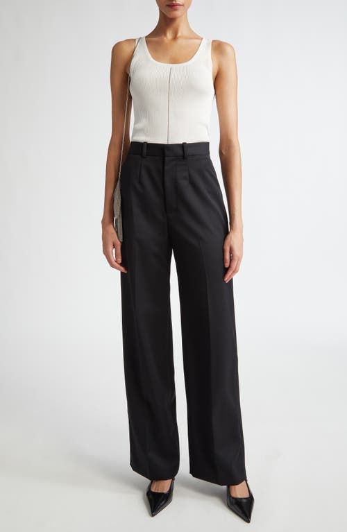 Grace Ling Logo Tag Rib Tank In Ivory
