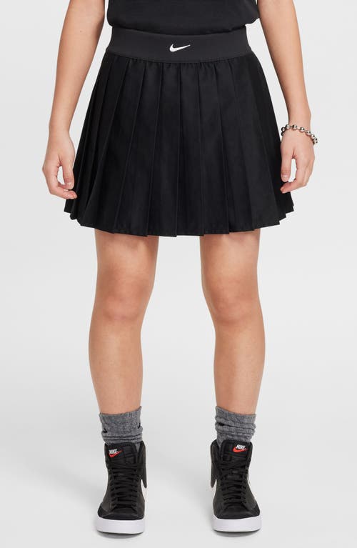 Shop Nike Kids' Sportswear Pleated Skirt In Black/white