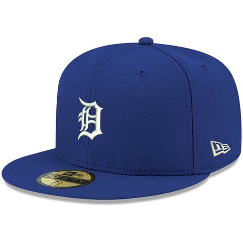  New Era 59Fifty Hat Detroit Tigers MLB Authentic Road Navy  Blue Fitted Cap (7 3/8) : Sports & Outdoors