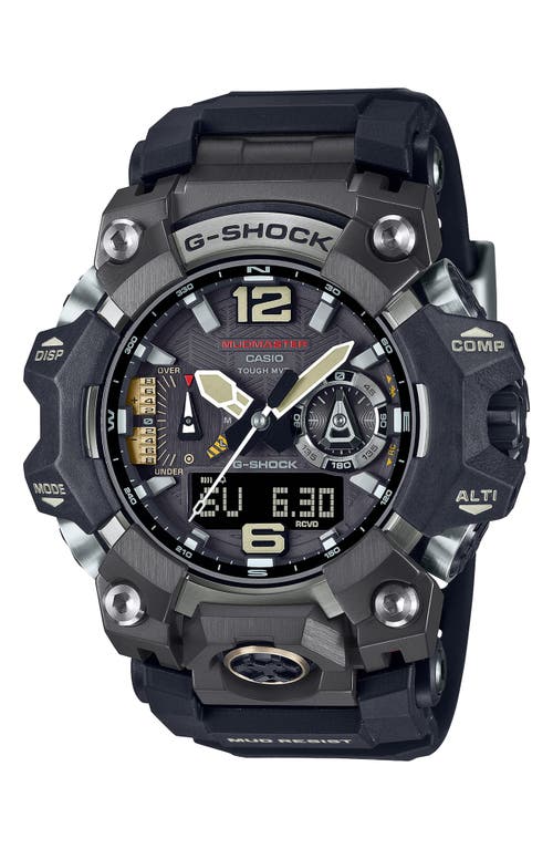 Shop G-shock Master Of G Mudmaster Resin Casio Ana-digi Watch, 58.7mm In Black