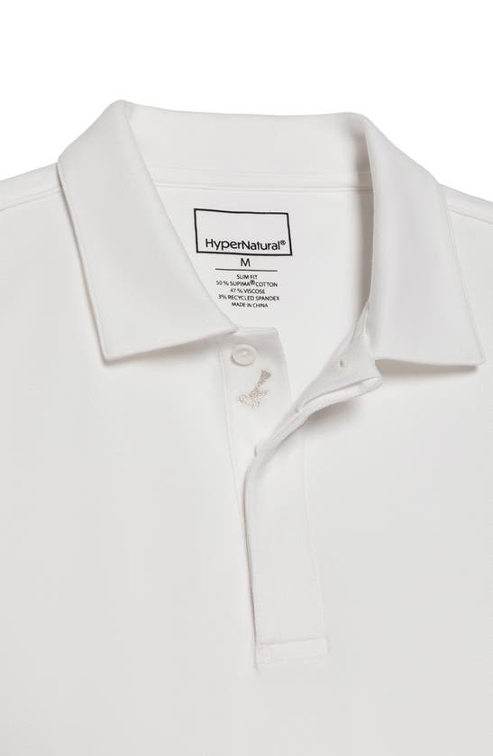Shop Hypernatural Biscayne Slim Fit Cotton Blend Piqué Golf Polo In White