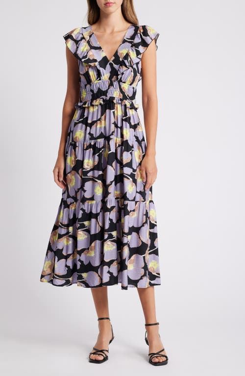 MELLODAY MELLODAY FLORAL TIERED MAXI SUNDRESS 