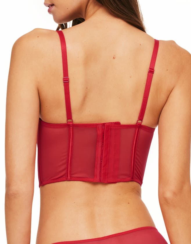 Adore Me Vivi Contour Balconette Bustier In Dark Red