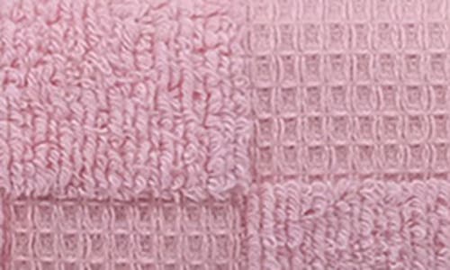 Shop Brooks Brothers Depera Waffle Terry 6-piece Turkish Cotton Bath Towel Set In Blush