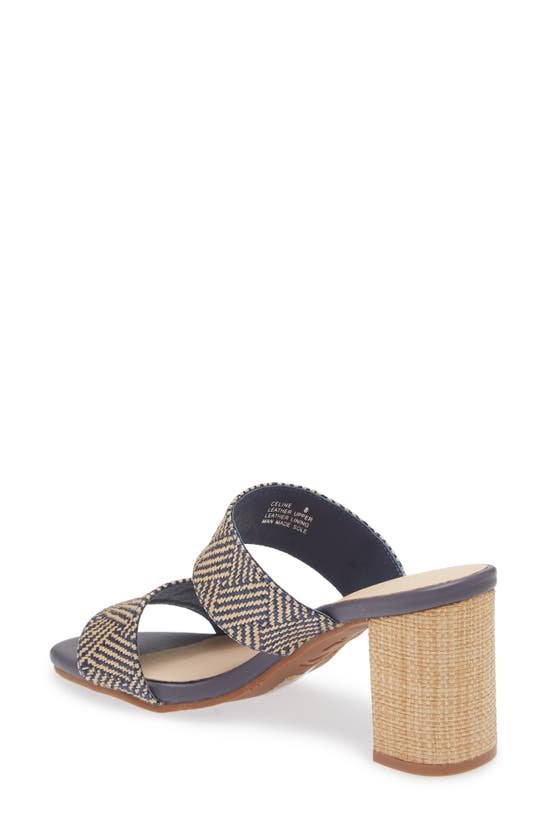 Chocolat Blu Celine Sandal In Blue Combo Raffia