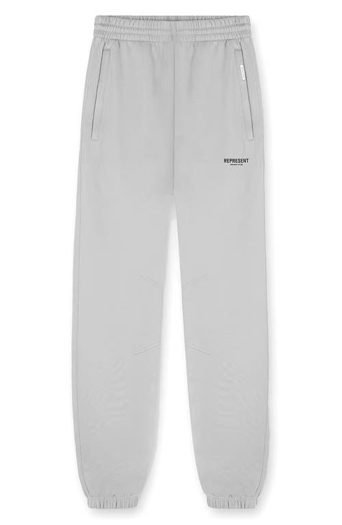Represent Logo Print Sweatpants In Ash Grey/black