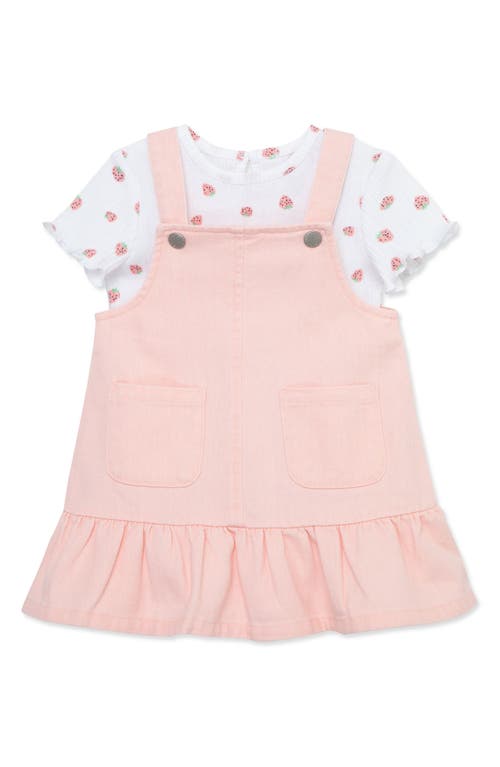 Shop Little Me Strawberry T-shirt & Jumper Set In Pink