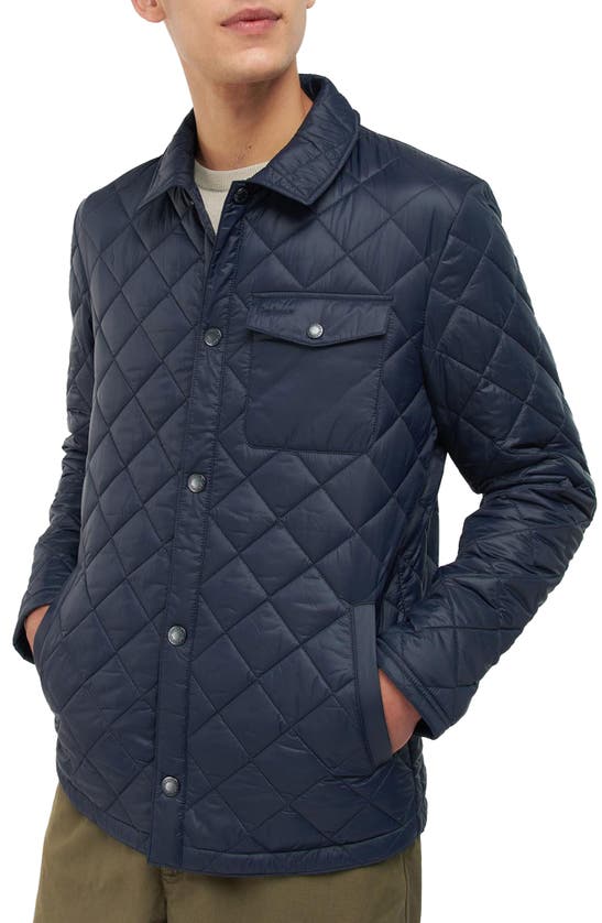 Barbour Newbie Quilted Nylon Jacket In Navy