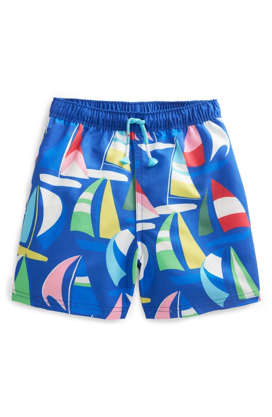 Mini Boden Kids' Swim Trunks In Bluing Boats | ModeSens