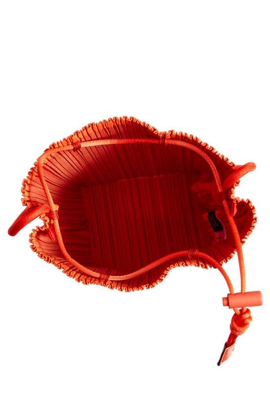 Shop Issey Miyake Bloom Pleated Clutch In Habanero
