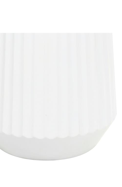Vivian Lune Home Resin Vase In White