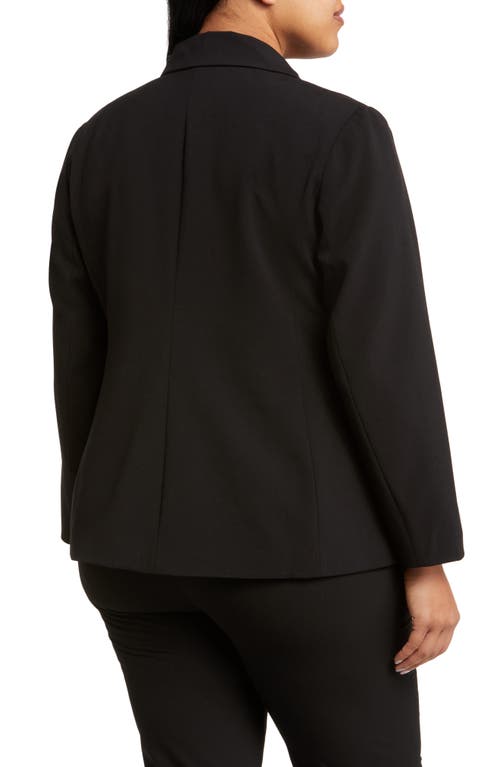 Halogen Single Button Longline Blazer In Rich Black