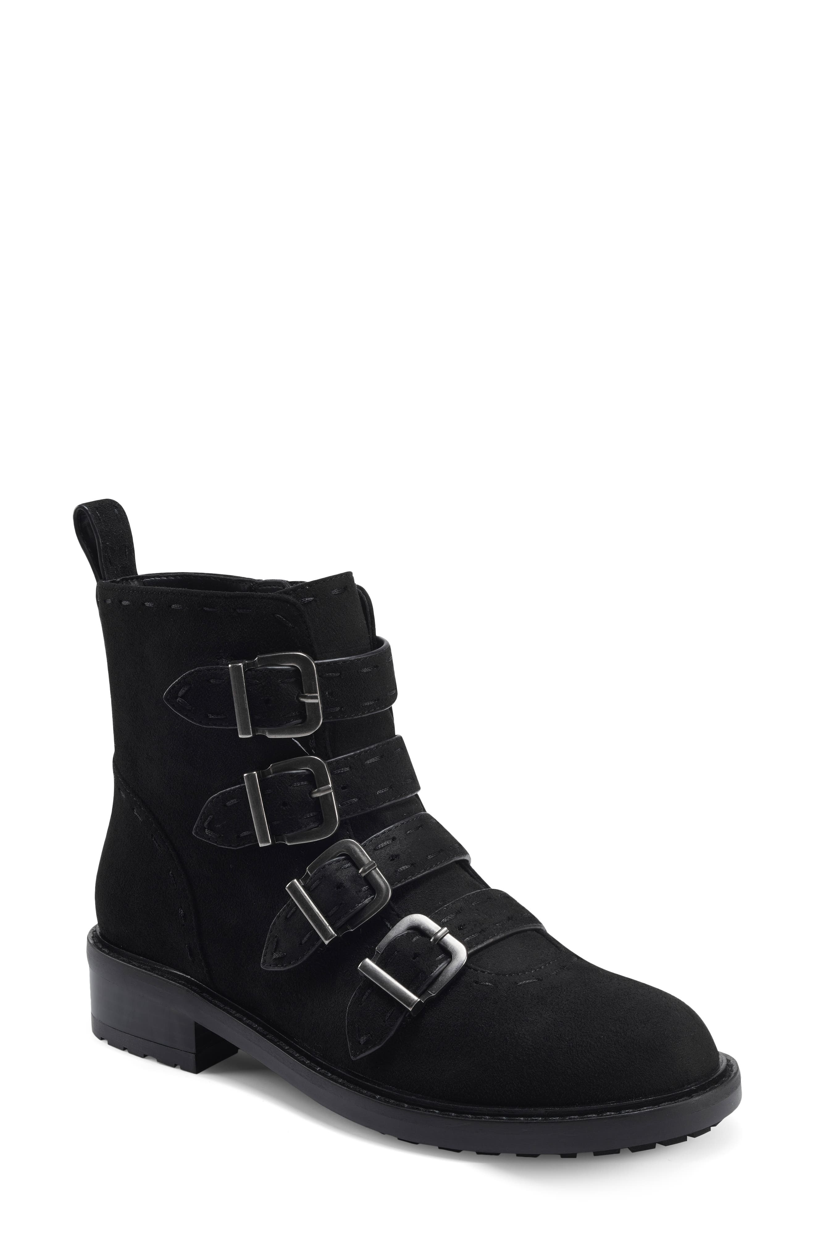 womens buckle booties