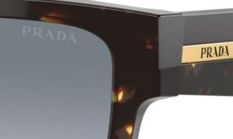 Shop Prada 53mm Rectangular Polarized Sunglasses In Grey Flash
