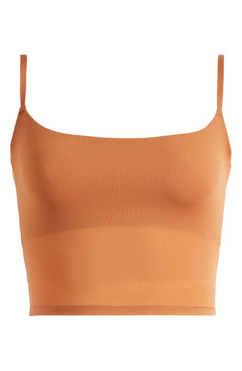 BP. Knit Organic Cotton Crop Camisole In Tan Doeskin At Nordstrom Rack in  Brown