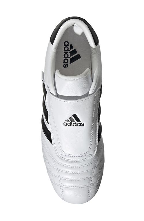 Adidas Originals Taekwondo Sneaker Quilted Rubber Sole Stripes In White/black/gum