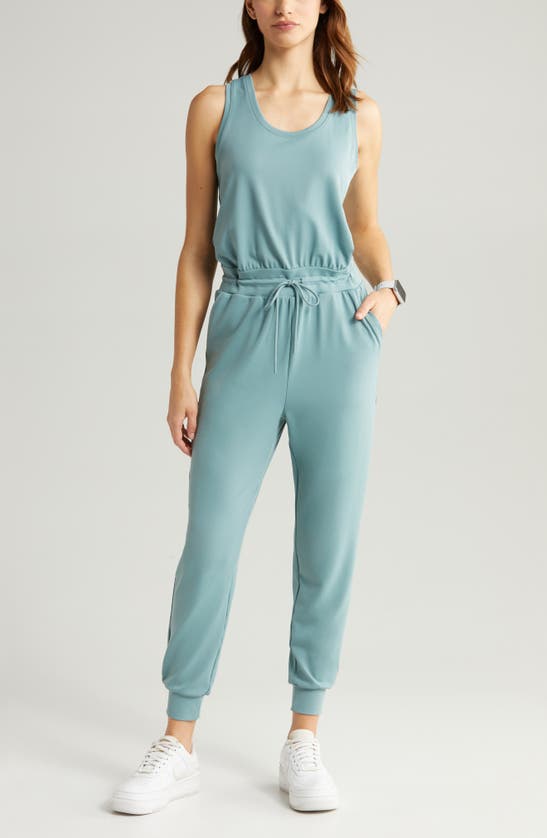 Zella Lift Off Jumpsuit In Grey Thunder