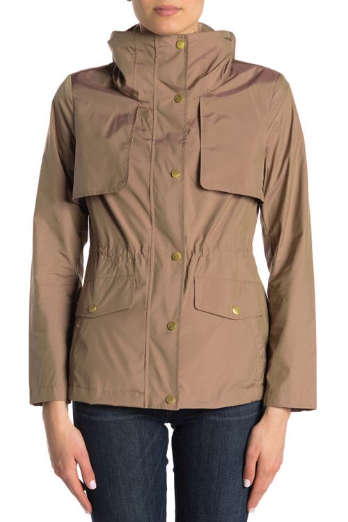 Shop Cole Haan Water Repellent Hooded Parka In Champagne