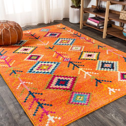 Jonathan Y Love Geometric Area Rug In Orange/multi