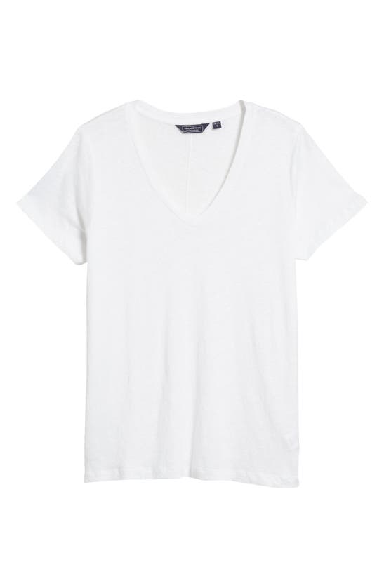 Shop Vineyard Vines V-neck Linen T-shirt In White Cap