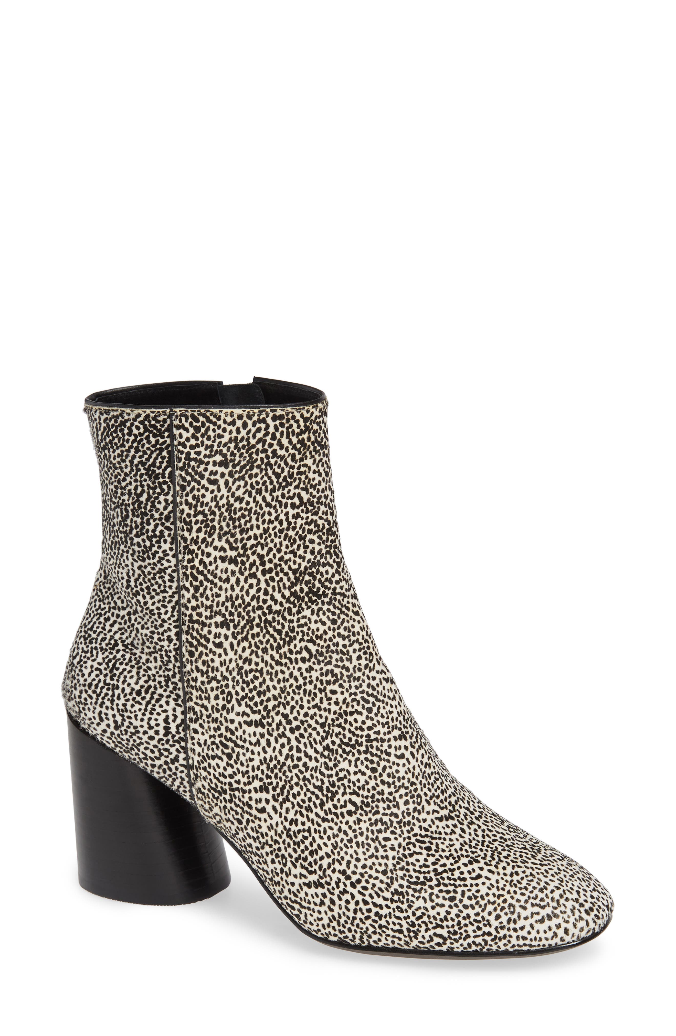 Linea Paolo Savvy Ii Genuine Calf Hair Bootie- Black