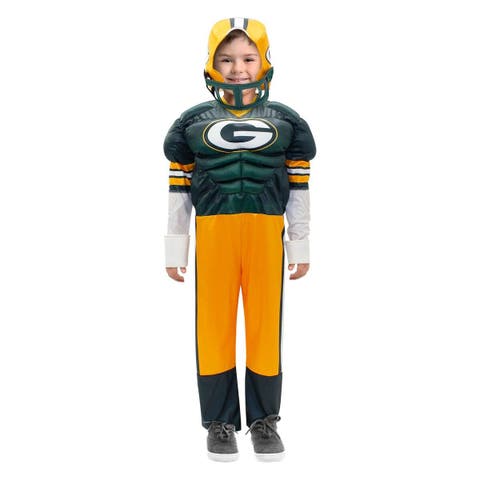 Women's Green/Gold Green Bay Packers Game Day Costume Set Size: Extra Large