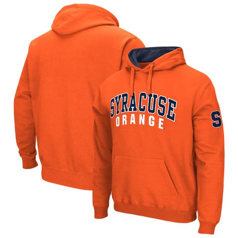 Men's Fanatics Branded Orange Cleveland Browns Primary Logo Fitted Pullover Hoodie