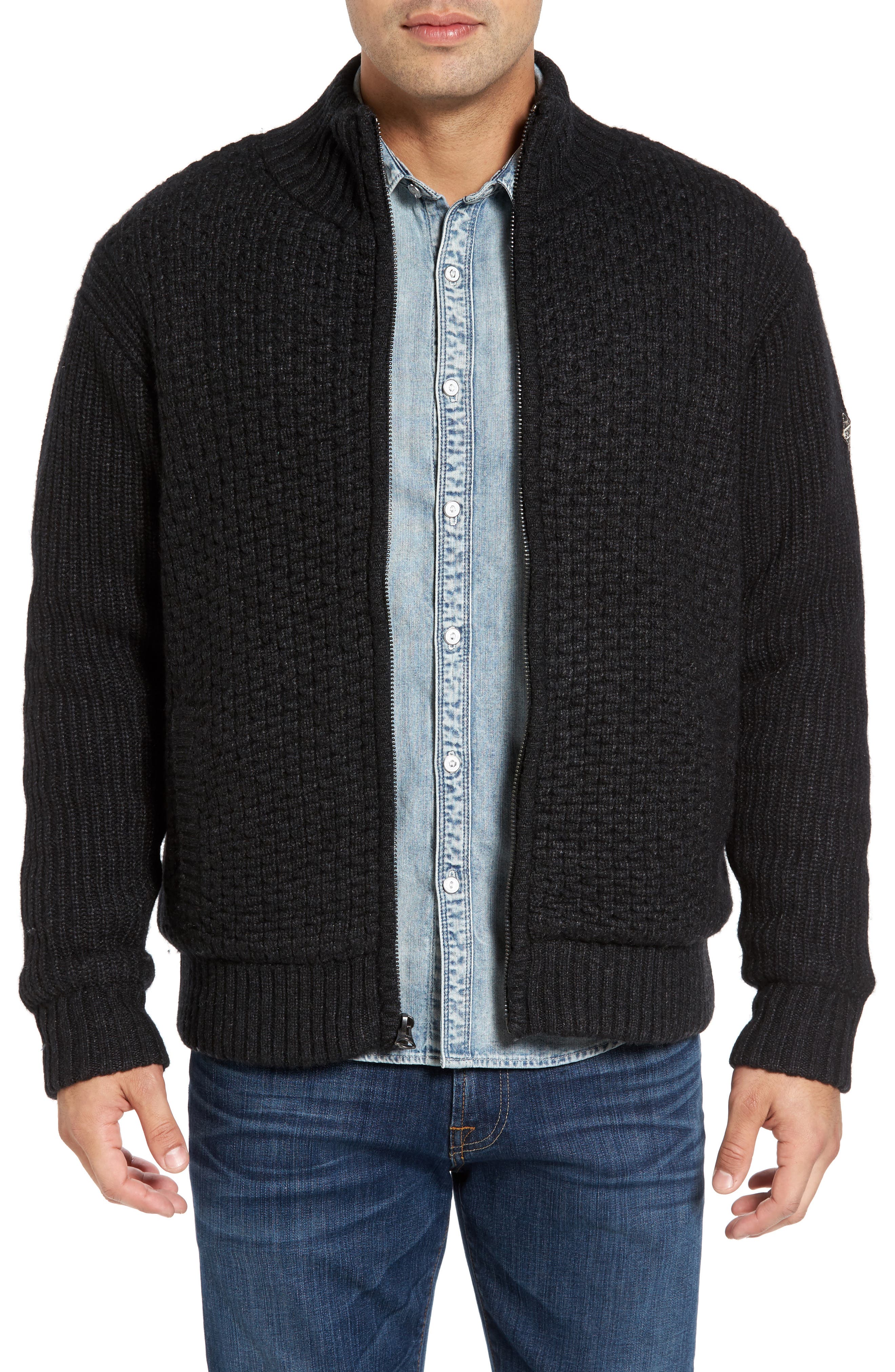 schott sweater jacket